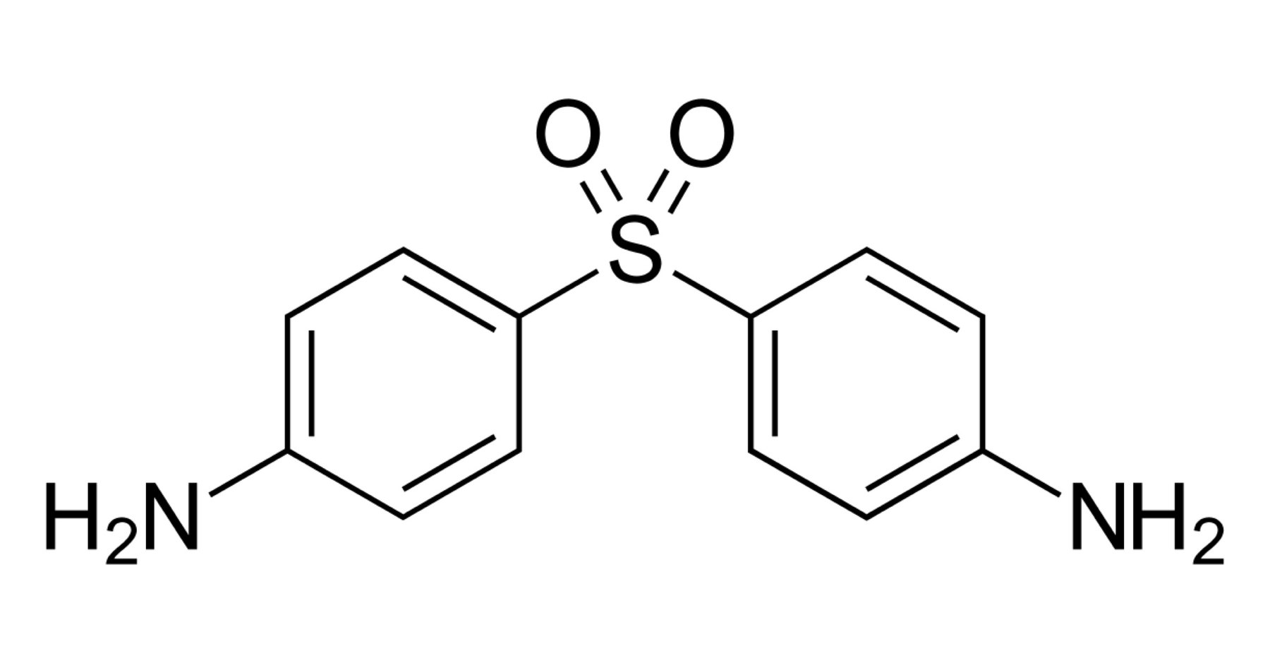 Chemical structure of dapsone